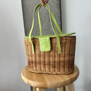 Woven basket bag